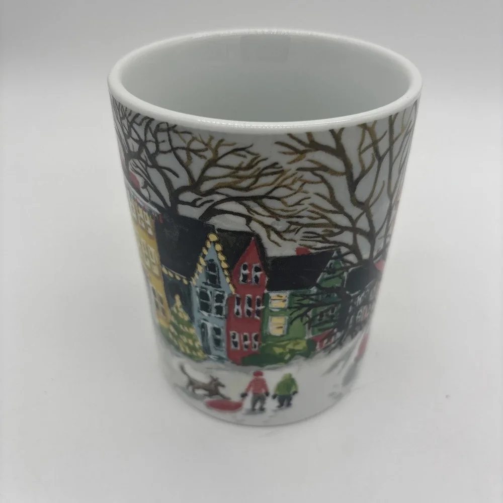 Vintage Pottery Barn Winter Village Coffee Or Tea Mug